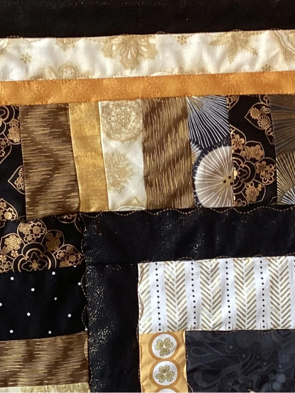 NWT. Gold and Black Star Lap Quilt